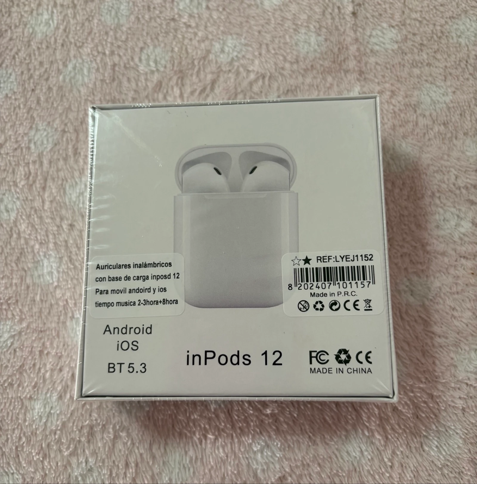 🎧 InPods 12 Fones de Ouvido Brancos 🎧 – photo 2